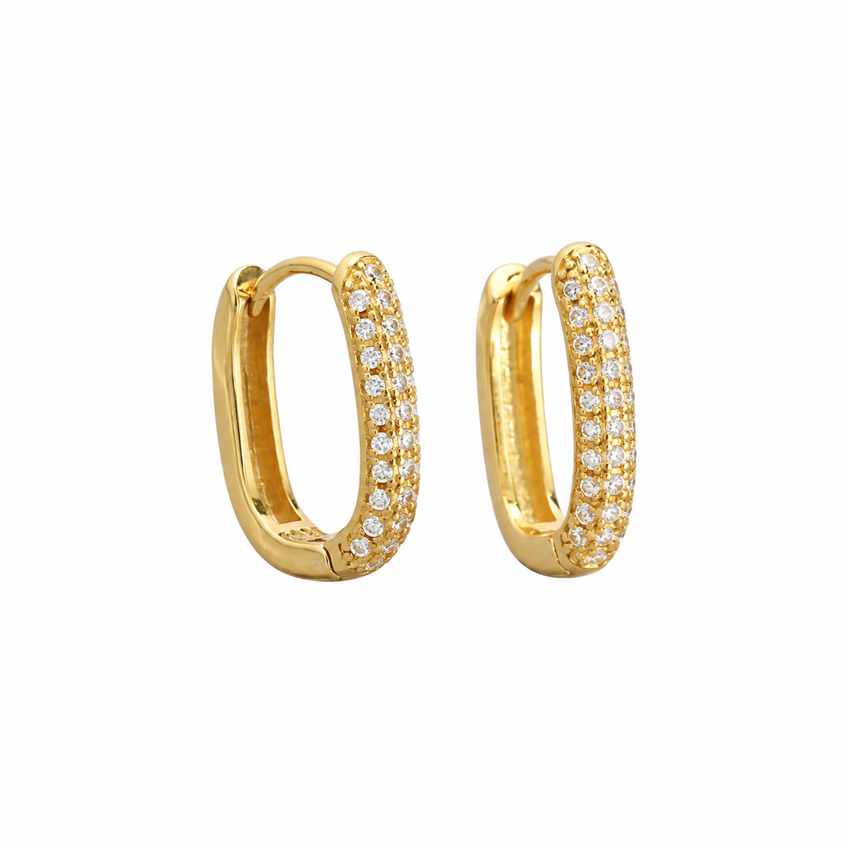 Argollas Cuadradas Pavé
