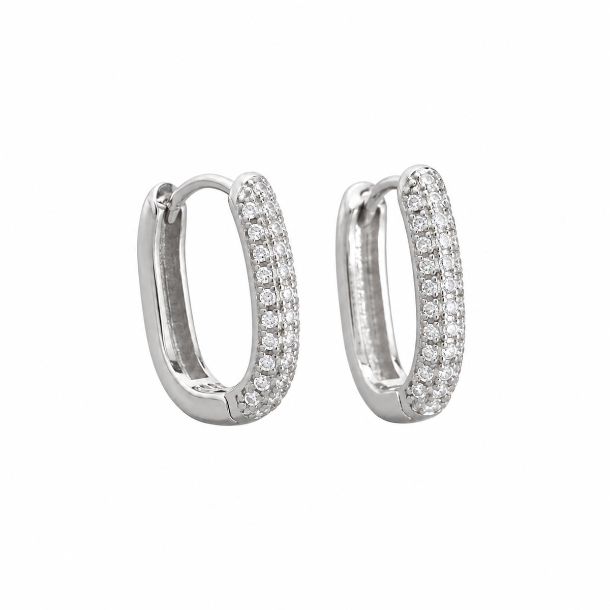 Argollas Cuadradas Pavé
