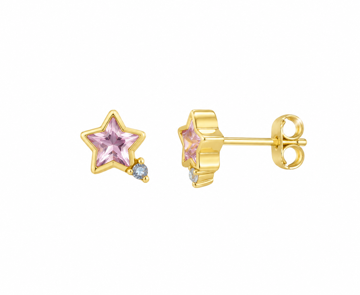 Studs Estrella Rosada