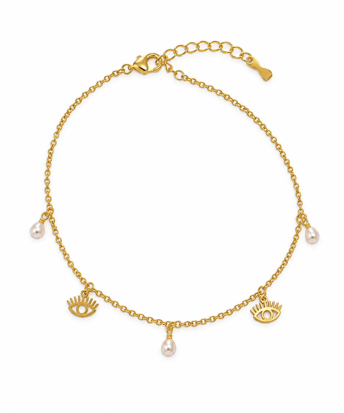 Pulsera Ojo Turco y Perlas