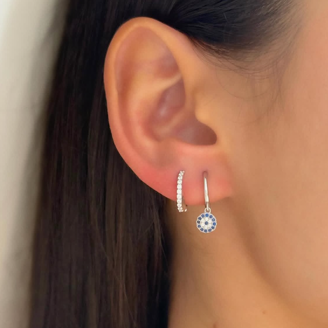 Argollas Evil Eye Redondo