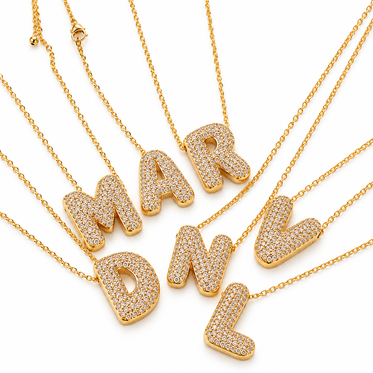 Chunky Pavé Letters
