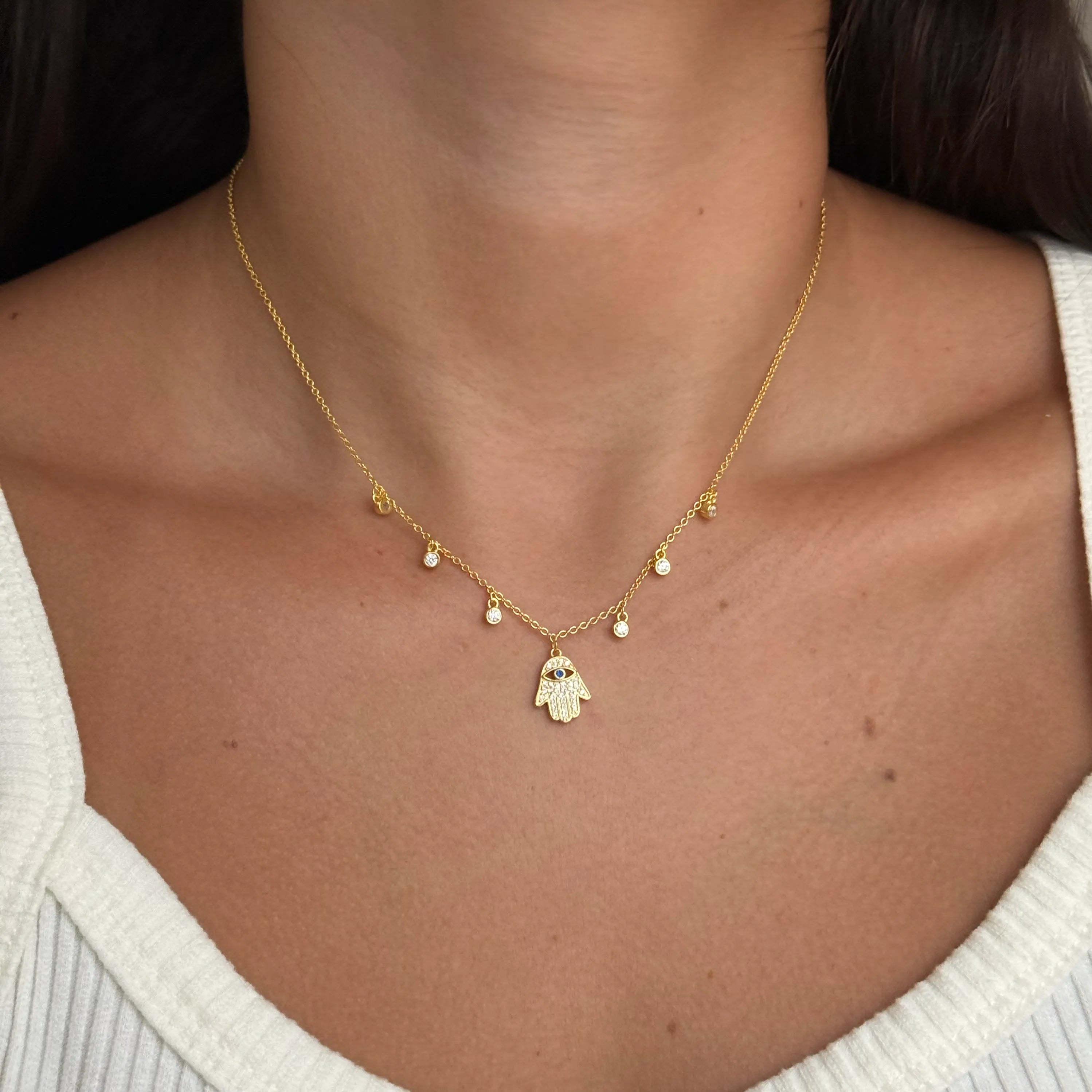 Hamsa & Bezzels Necklace
