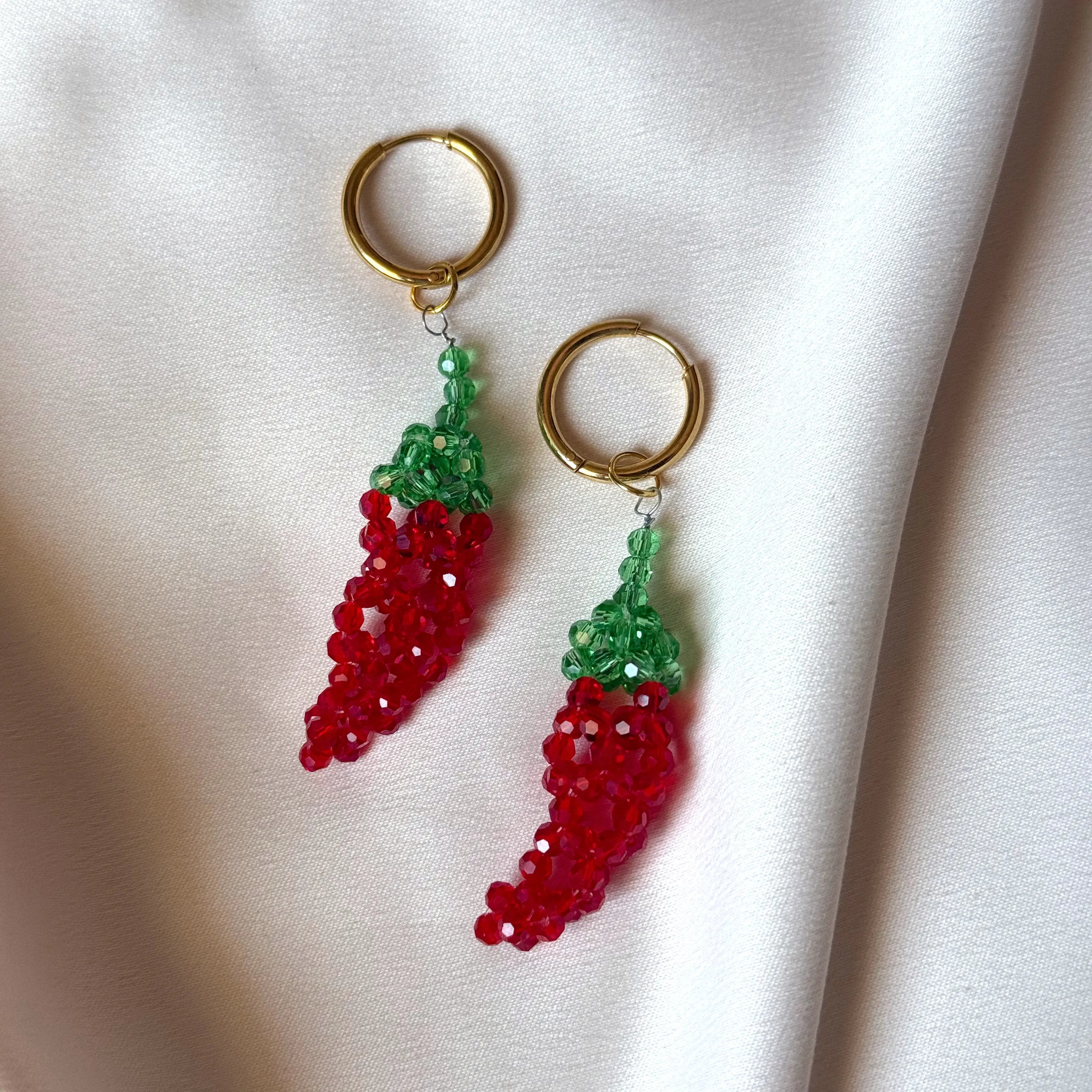 Chili Beads Hoops