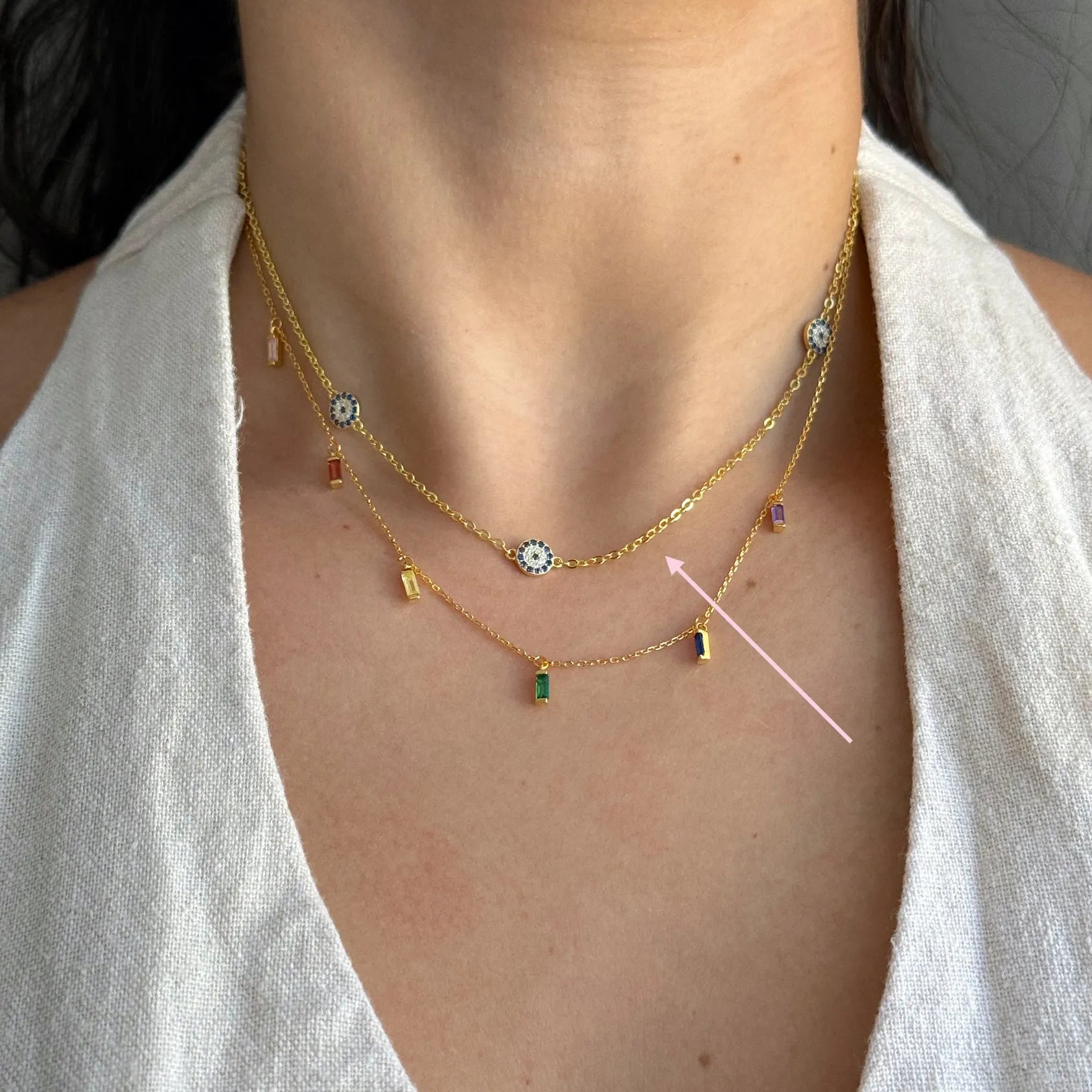 Evil Eyes Necklace