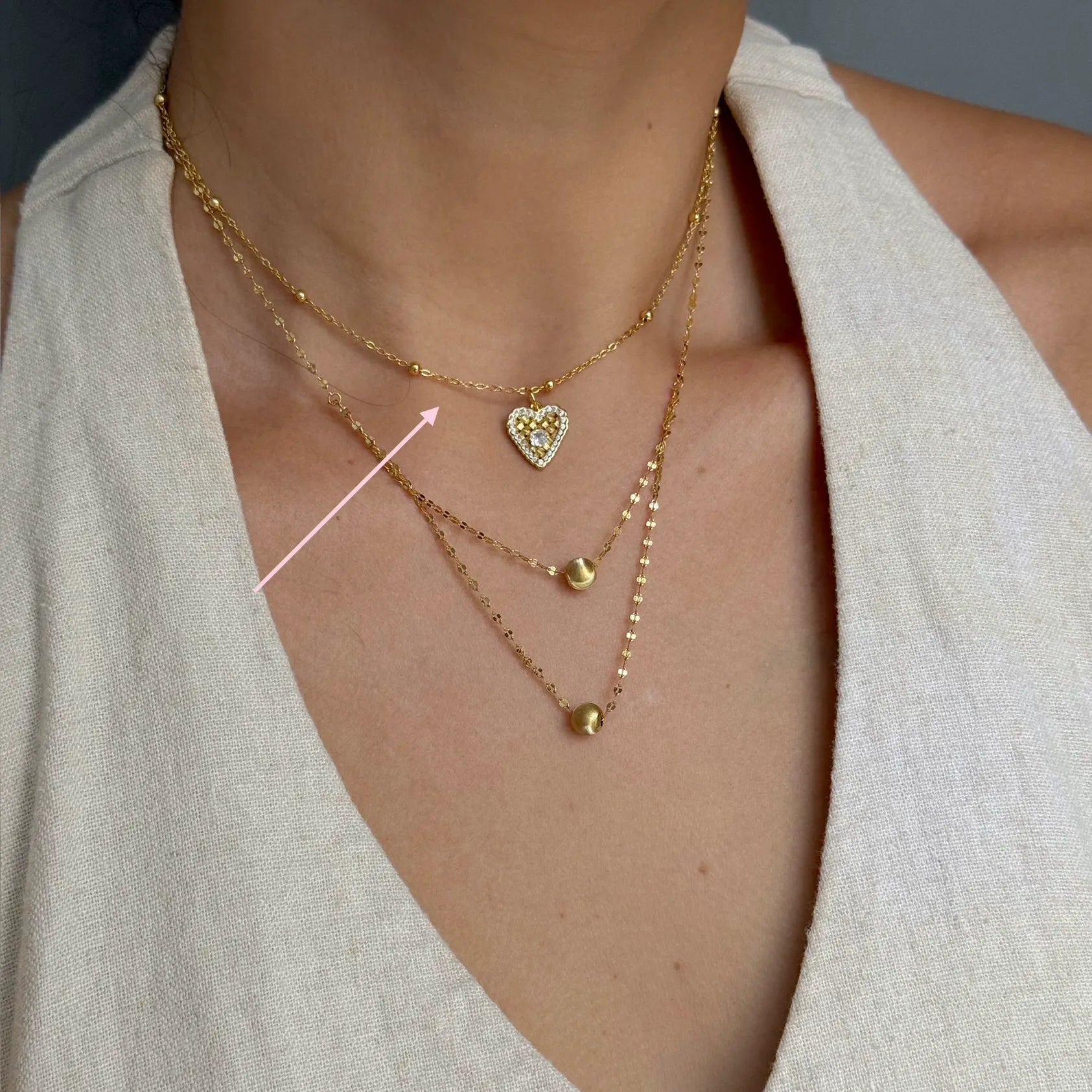 Enamel Gold Heart