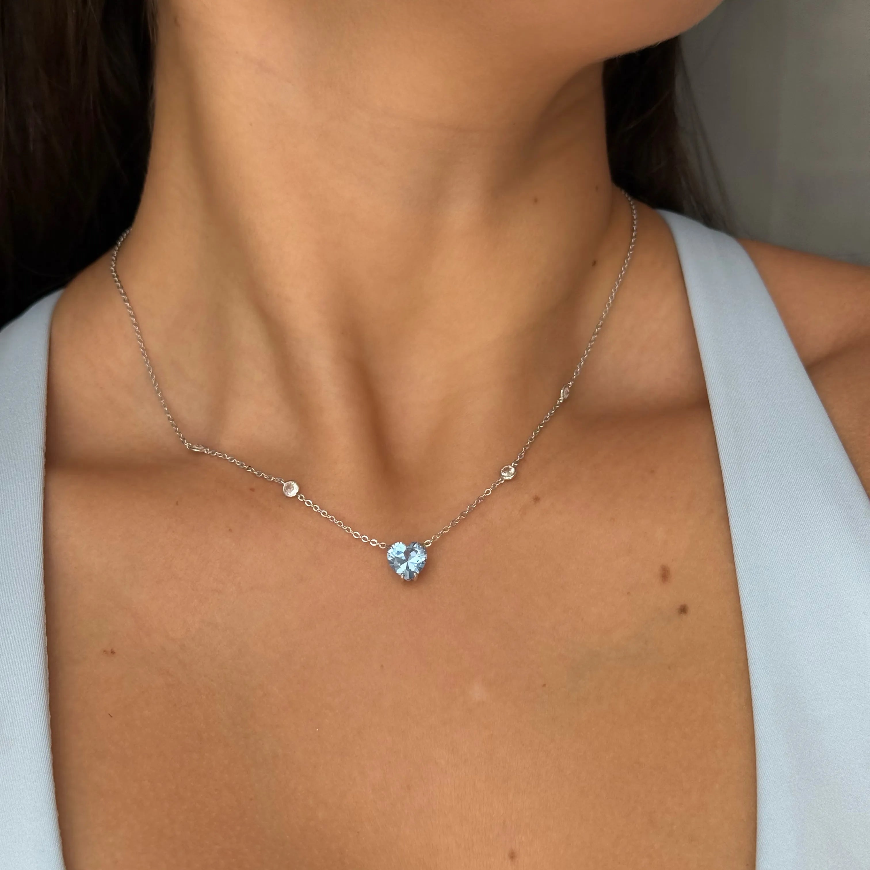 Baby Blue Crystal Heart