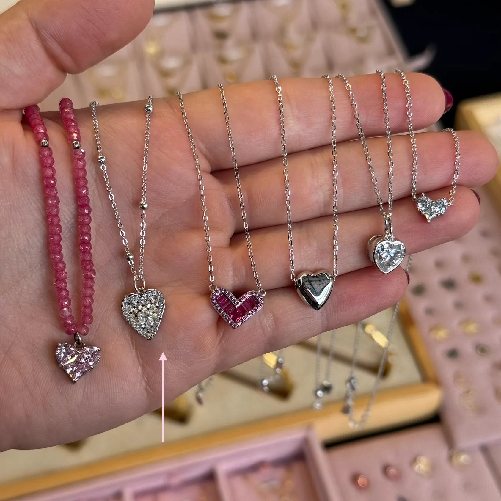 Enamel Heart Silver