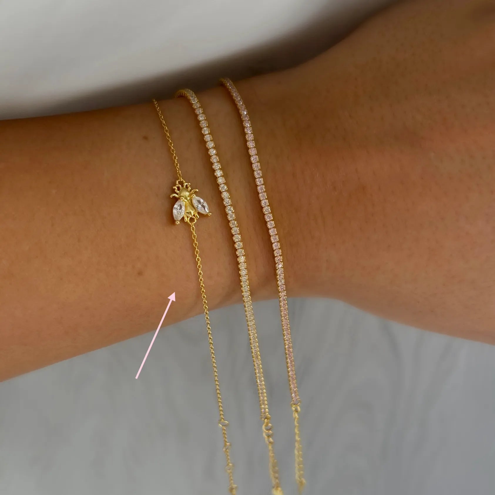 Bee Crystals Bracelet