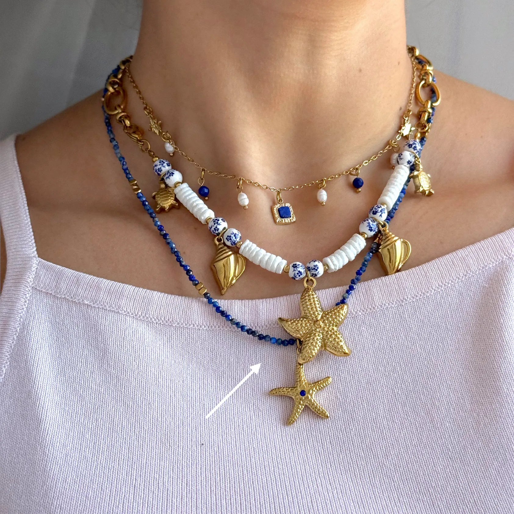 Blue Beads Starfish