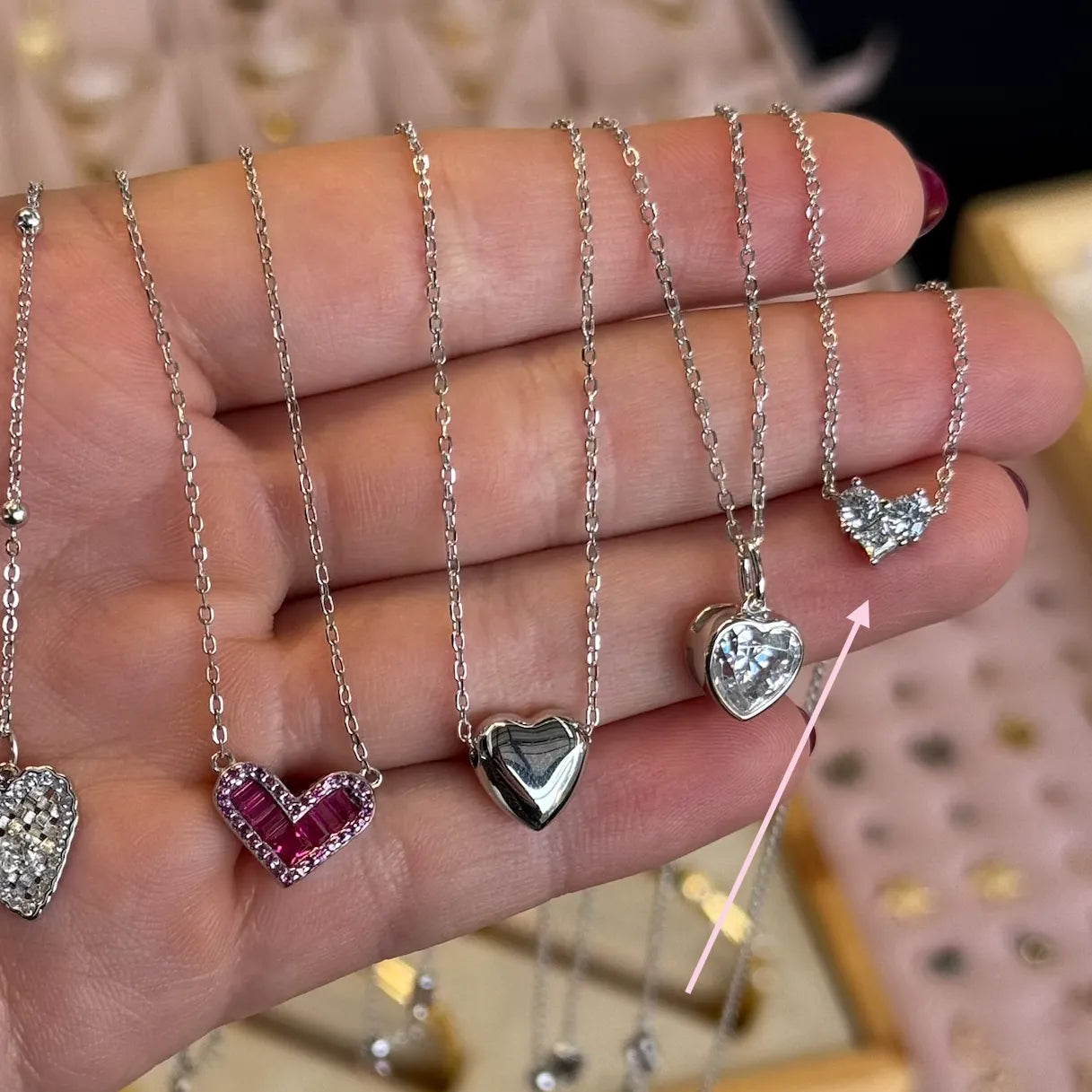 Crystal Mini Heart Silver