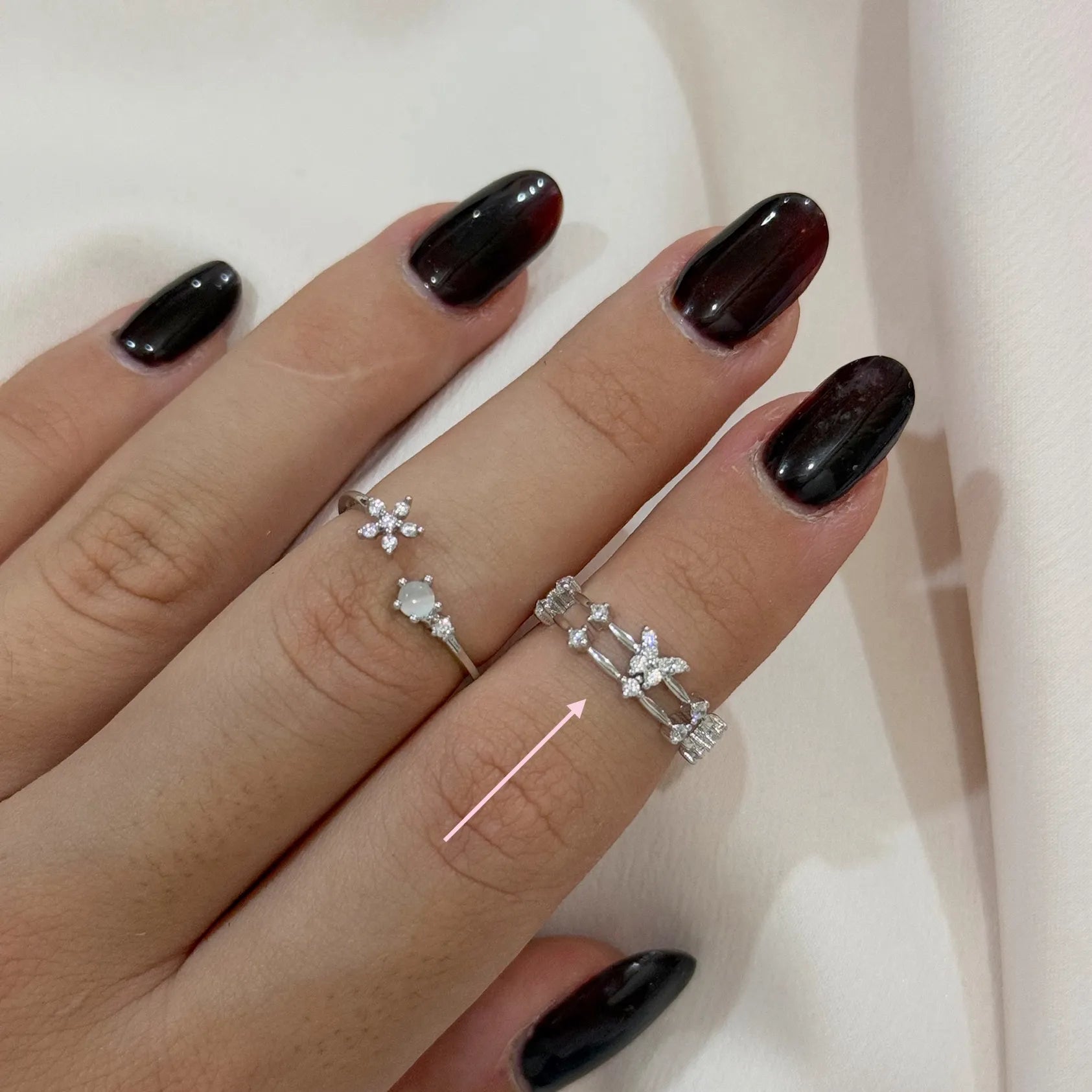 Butterfly Double Silver Ring