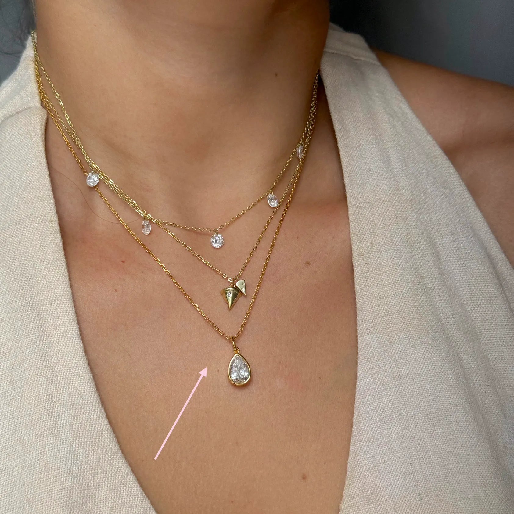 Bezzel Drop Necklace